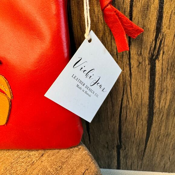 Genuine Leather Makeup Bag Cosmetics Bag NEW Boho Travel Small batch Sustainable - Picture 3 of 7